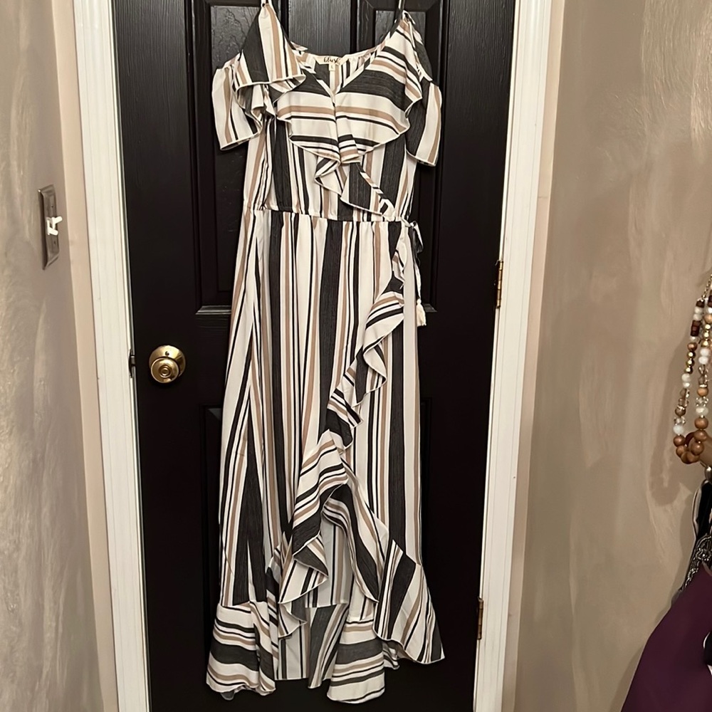 Beachy faux wrap dress
